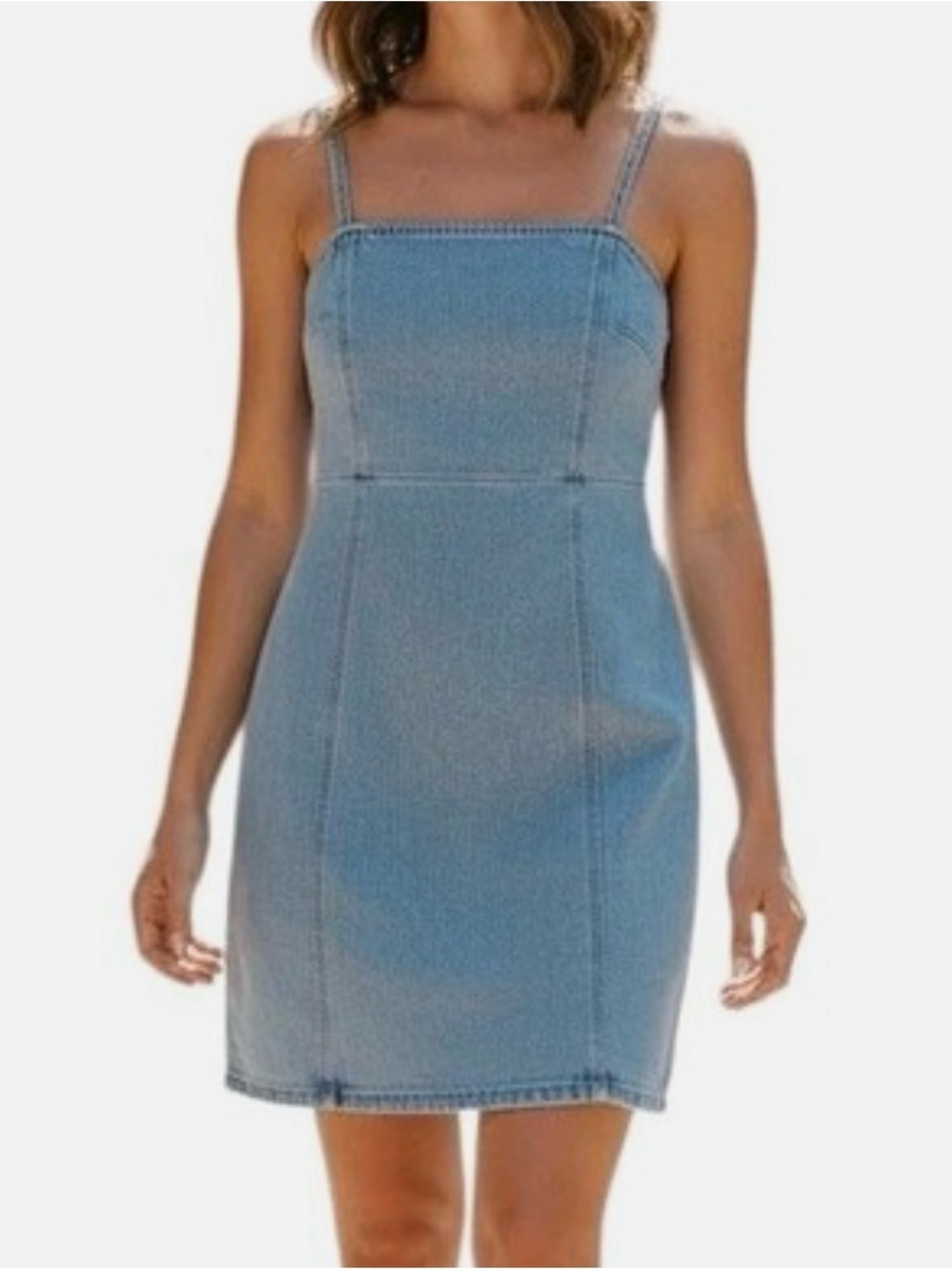 Zara Light Blue Denim Mini Dress